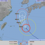 台風２４号北上、暴風や高波に警戒