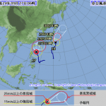 ジェラワット、イーウィニャ２つの台風、接近中